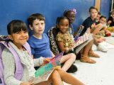 Children on the first day of school