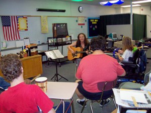 Liz Roth plays for Andria Tichy's class web