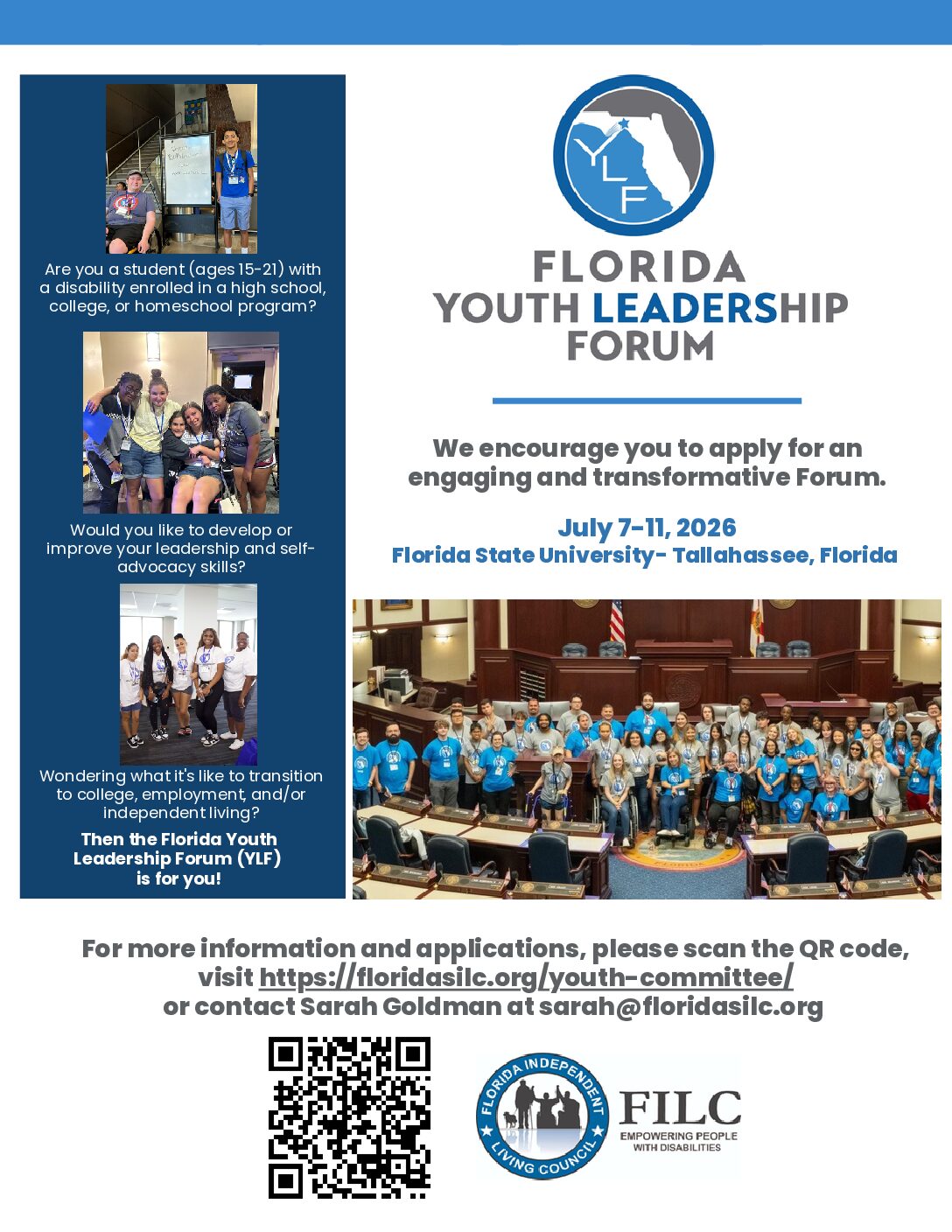 Florida Youth Leadership Forum Flyer