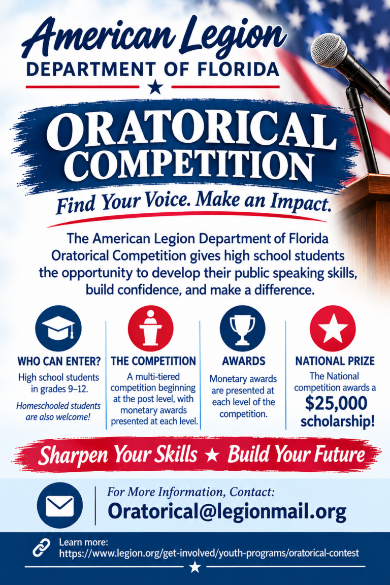 American Legion Oratorical Competition Flyer