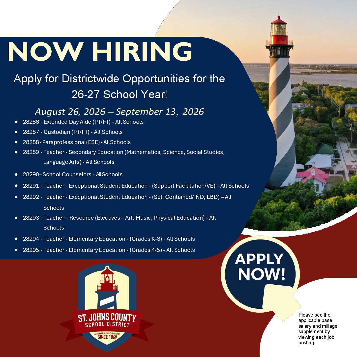 Now Hiring Flyer