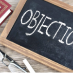 Objection written on chalkboard