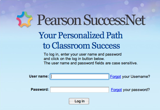 pearson login homework