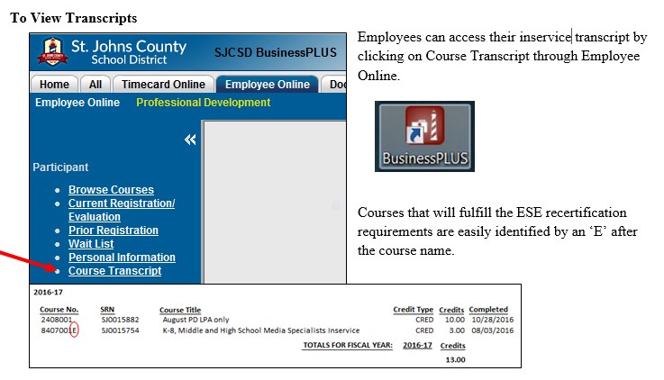 professional development employee evaluations st johns county