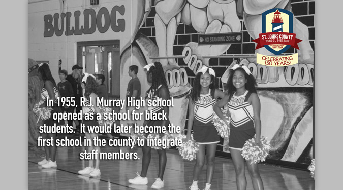 In 1955, R. J. Murray High School opened as a school for black students. It would later become the first school in the county to integrate staff members.