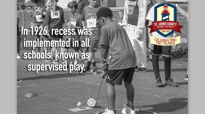 In 1926, recess was implemented in all schools, known as supervised play.