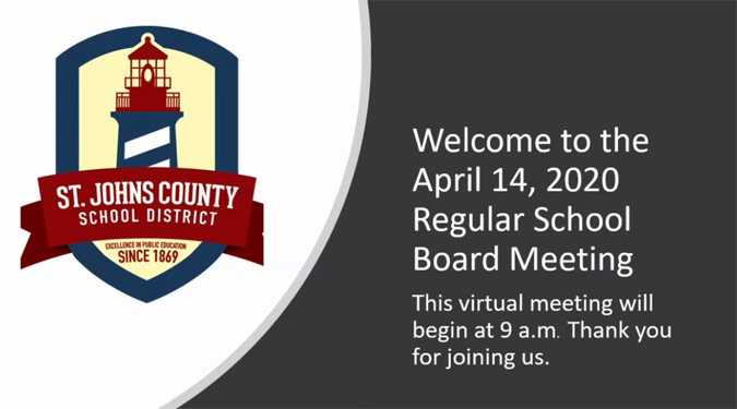 St. Johns County School Board Meeting - April 14, 2020