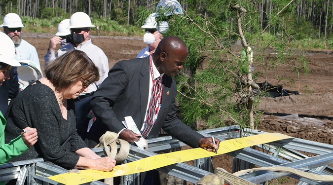 School Board Members Beverly Slough and Anthony E. Coleman Sr.