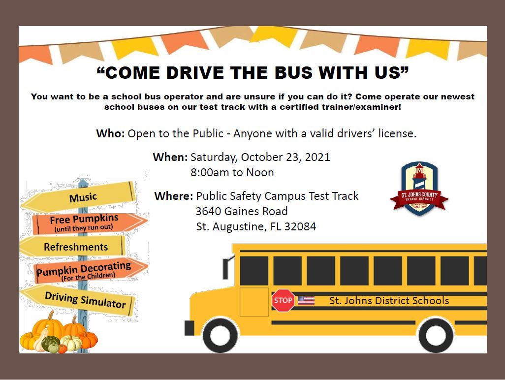 Come Drive the Bus with Us Flyer