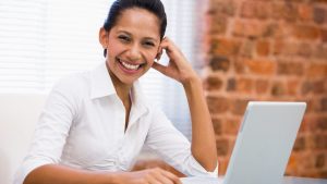 Woman at laptop