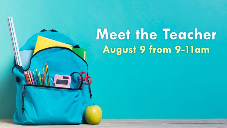 Meet the Teacher - August 9 from 9-11am